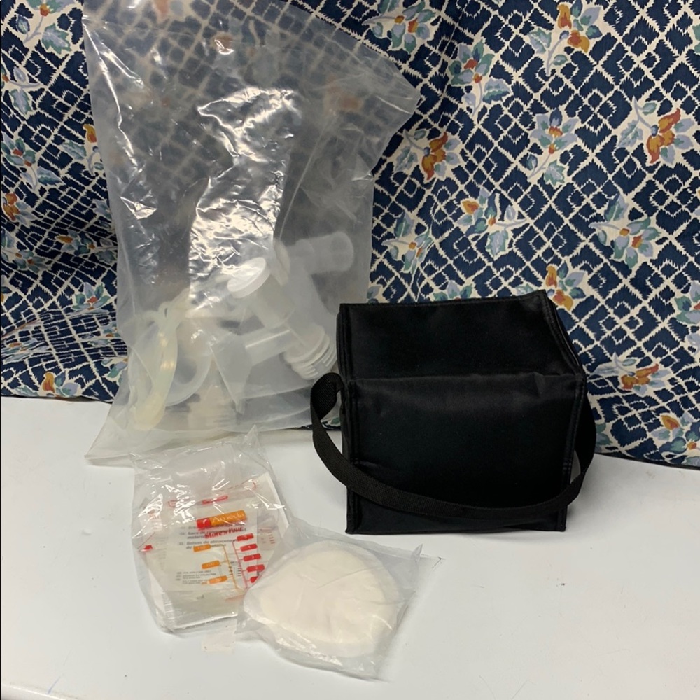 Black Insulated Breast Milk Bottle Bag with Accessories